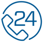 24Hourhotline Outlinecircle Blue